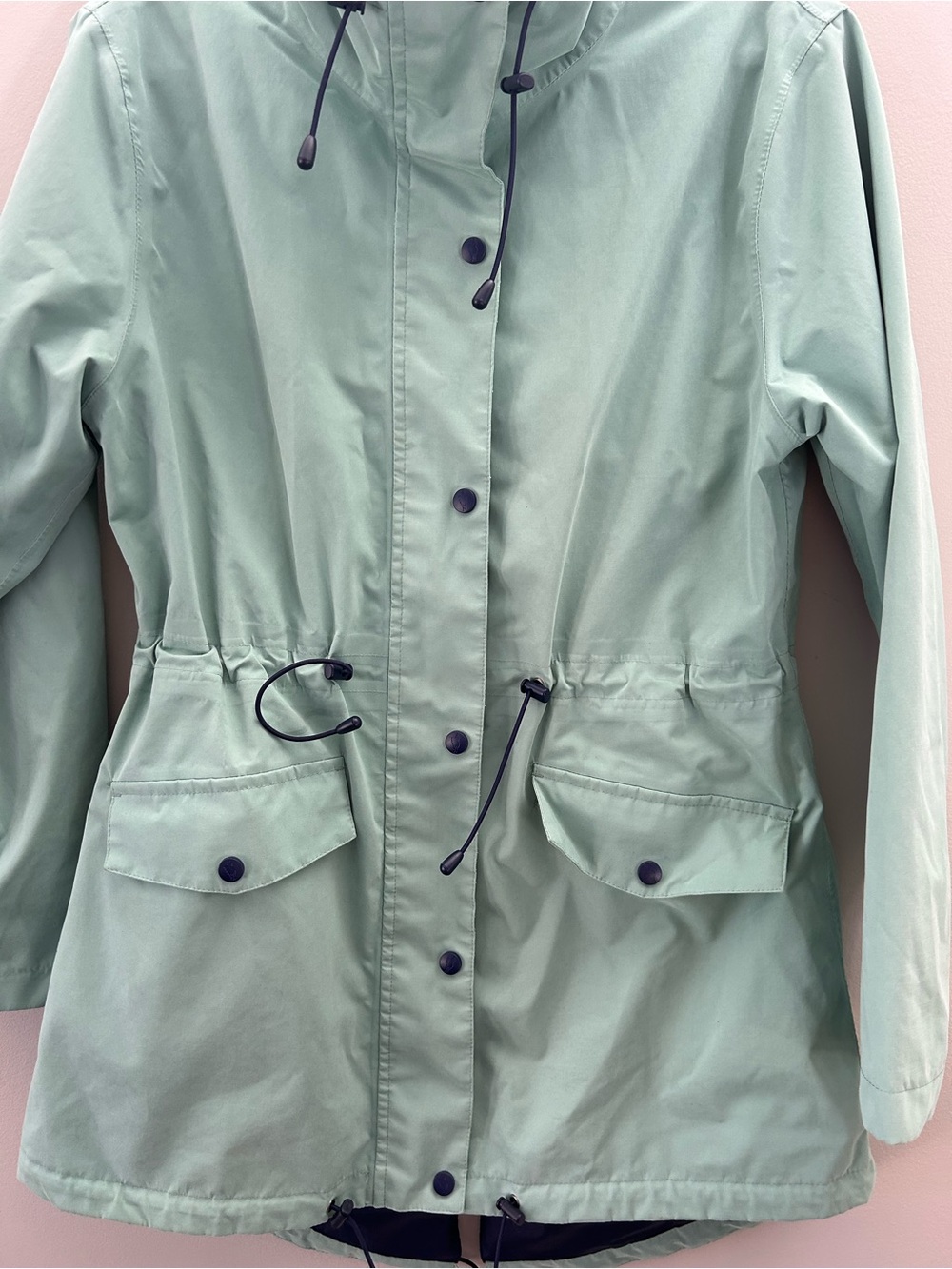 Outback Trading Co Mint Green Waterproof Rain Mint Teal Anorak Hooded Jacket - Picture 8 of 13